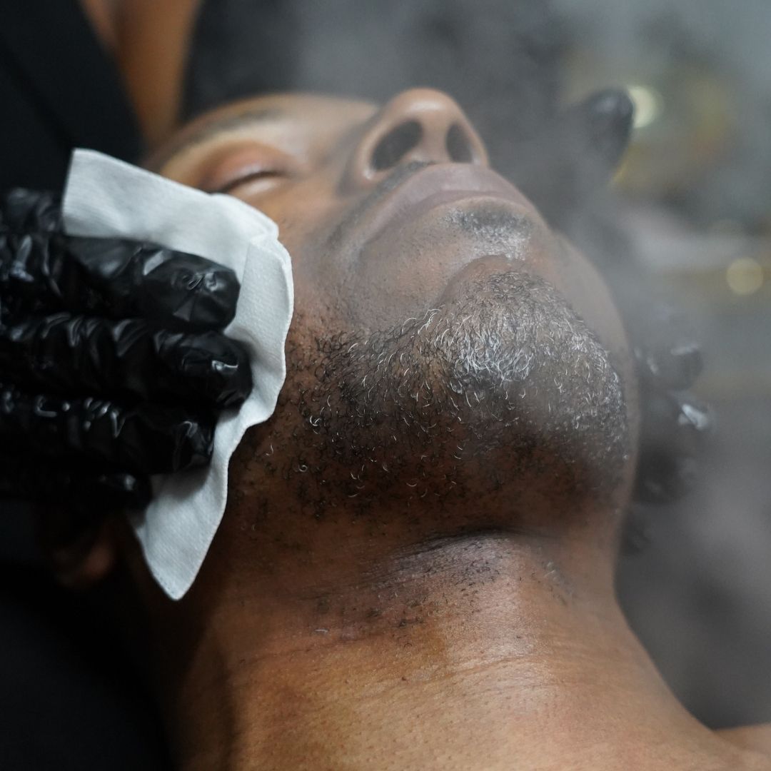 Close-up of a relaxing facial care and skincare finish